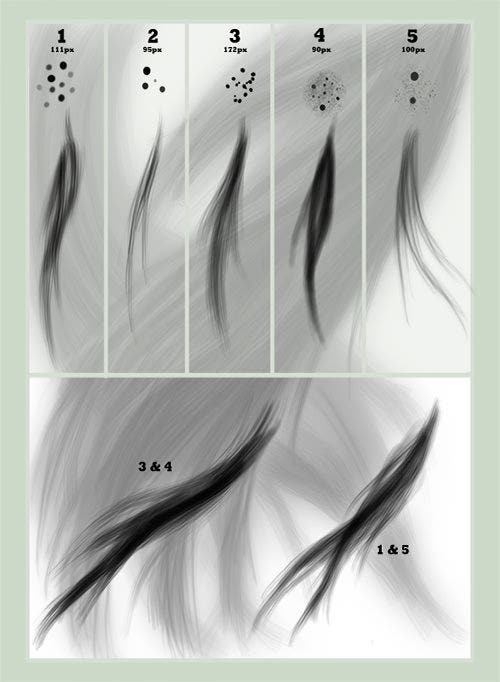 free illustrator hair brushes